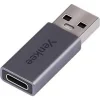 YENKEE YTC 020 USB 3.0 A dugó – USB-C aljzat adapter, szürke thumbnail