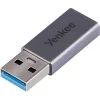 YENKEE YTC 020 USB 3.0 A dugó – USB-C aljzat adapter, szürke thumbnail