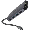 YENKEE YTC 081 USB-C 8 az 1-ben multiport hub, 4K HDMI, 100 W Power Delivery, Ethernet, ezüst/alumínium thumbnail