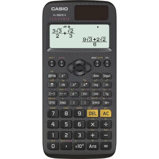 Casio FX-85CE X ClassWiz tudományos számológép, magyar menü, kemény tok, elem+napelem - 1