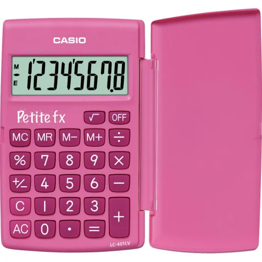 CASIO LC-401LV/PK 8 számjegyű zsebszámológép, rózsaszín - 1