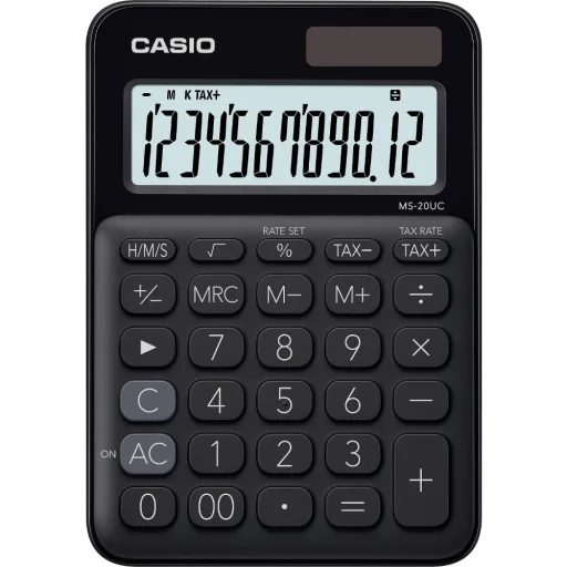 CASIO MS-20UC-BK asztali számológép, 12 számjegyes, fekete - 2
