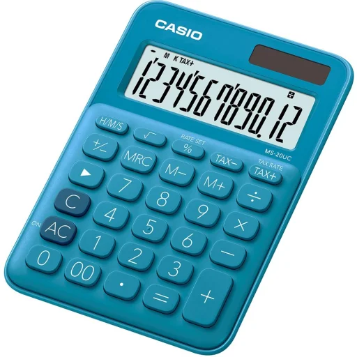 CASIO MS-20UC-BU asztali számológép, kék, 12 számjegyes - 1