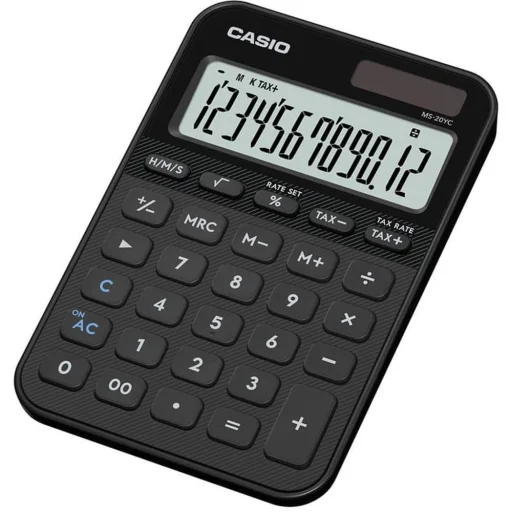 CASIO MS-20YC-BK asztali számológép, fekete - 2