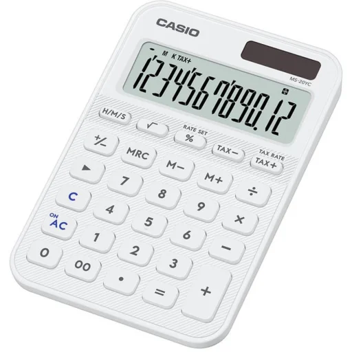 CASIO MS-20YC-WE asztali számológép, fehér - 2