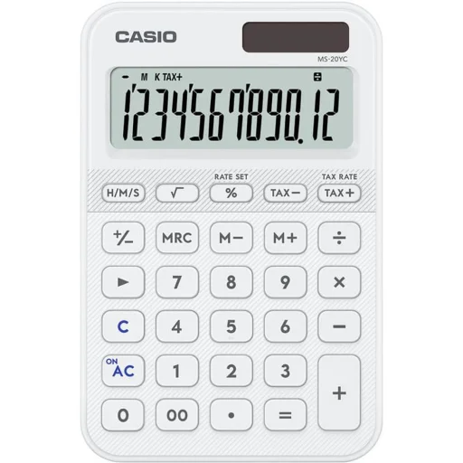 CASIO MS-20YC-WE asztali számológép, fehér - 1