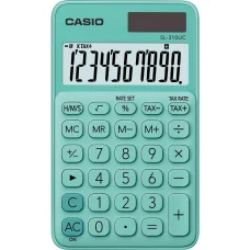 Casio SL-310UC-GN zöld zsebszámológép, 10 számjegyes