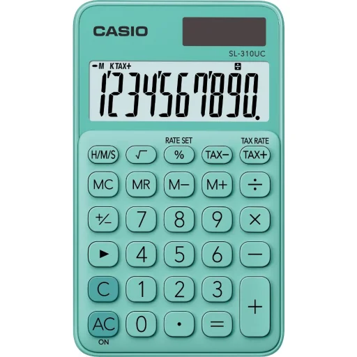 Casio SL-310UC-GN zöld zsebszámológép, 10 számjegyes - 1