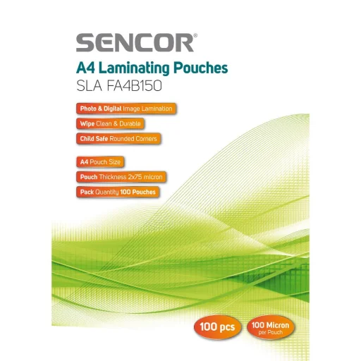 SENCOR SLA FA4B150 A4 lamináló fólia 2×75 mikron 100 db - 4