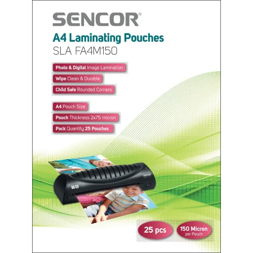 SENCOR SLA FA4M150 A4 lamináló fólia 2x75 mikron 25 db - 2