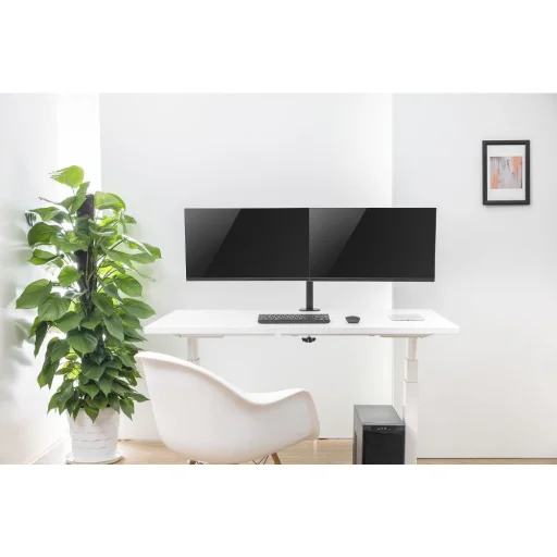 STELL SOS 1120 dual monitorasztal tartó 13–32", fekete - 19