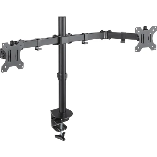 STELL SOS 1120 dual monitorasztal tartó 13–32", fekete - 4