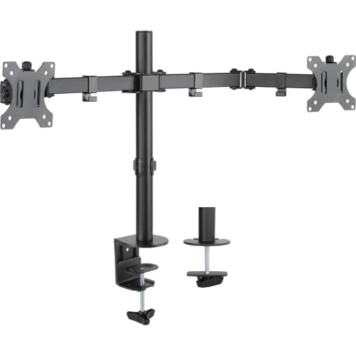 STELL SOS 1120 dual monitorasztal tartó 13–32", fekete - 8