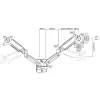 STELL SOS 1820 fali dual monitortartó 13–32", fekete thumbnail