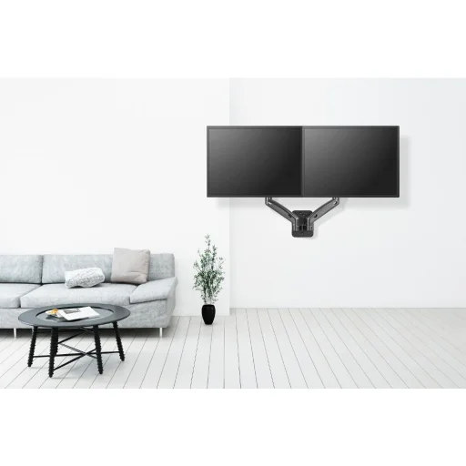 STELL SOS 1820 fali dual monitortartó 13–32", fekete - 5