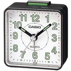 CASIO TQ-140-1BEF analóg ébresztőóra fekete tok fehér számlap