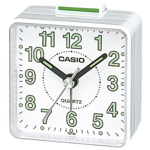 CASIO TQ-140-7EF analóg ébresztőóra fehér műanyag tokkal - 1