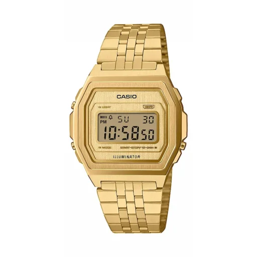 Casio A1000G-9EF unisex digitális karóra 39,6 mm arany nemesacél tokkal és szíjjal - 1