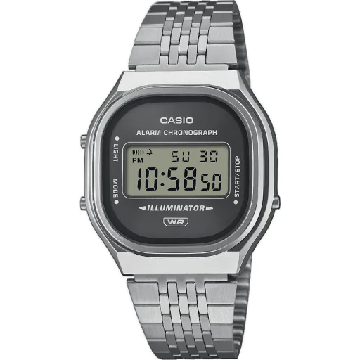 Casio A140WE-8AEF unisex digitális karóra 36,8 mm ezüst-szürke - 1