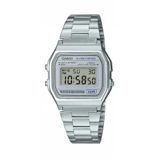 CASIO A158WEA-7EF unisex digitális karóra 36,8 mm ezüst színben