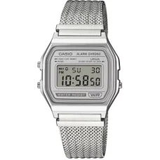Casio A158WEM-7EF unisex digitális karóra 36,8 mm ezüst színben