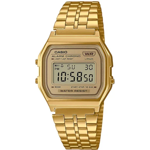 CASIO A158WETG-9AEF unisex digitális karóra 36,8 mm arany színben - 1