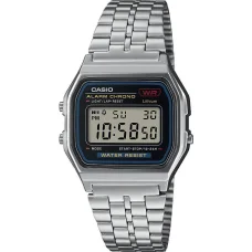 Casio A159WE-1EF unisex digitális karóra 36,8 mm ezüst-fekete