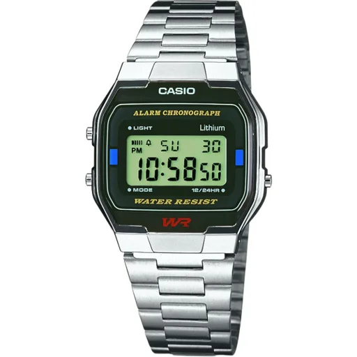 CASIO A163WA-1QES Unisex digitális karóra 36,8 mm ezüst színben - 1