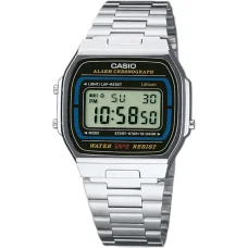 CASIO A164WA-1VES unisex digitális karóra 38,6 mm ezüst színben