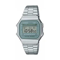 CASIO A168WA-3AYES unisex digitális karóra 38,6 mm ezüst színben