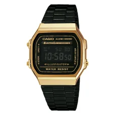 CASIO A168WEGB-1BEF unisex digitális karóra 38,6 mm arany-fekete