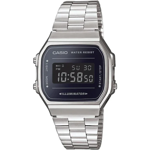 CASIO A168WEM-1EF unisex digitális karóra 38,6 mm ezüst nemesacél csattal - 1