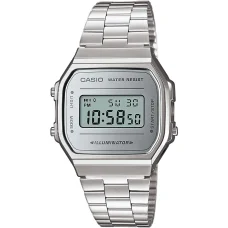CASIO A168WEM-7EF unisex digitális karóra 38,6 mm ezüst színben