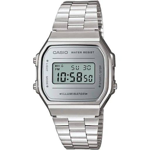 CASIO A168WEM-7EF unisex digitális karóra 38,6 mm ezüst színben - 1