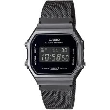 CASIO A168WEMB-1BEF unisex digitális karóra 38,6 mm szürke nemesacél csattal