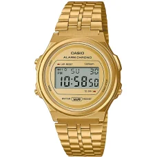 CASIO A171WEG-9AEF unisex digitális karóra arany színben, 36,6 mm