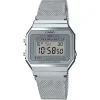 CASIO A700WEM-7AEF unisex digitális karóra 37,4 mm ezüst nemesacél csattal thumbnail