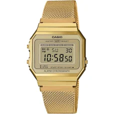 CASIO A700WEMG-9AEF unisex digitális karóra 37,4 mm rózsaarany színben