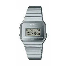 CASIO A700WEV-7AEF unisex digitális karóra 37,4 mm ezüst színben
