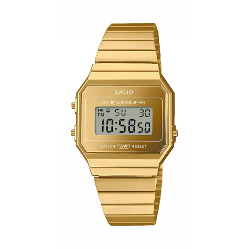 CASIO A700WEVG-9AEF unisex digitális karóra arany színben, 37,4 mm - 1