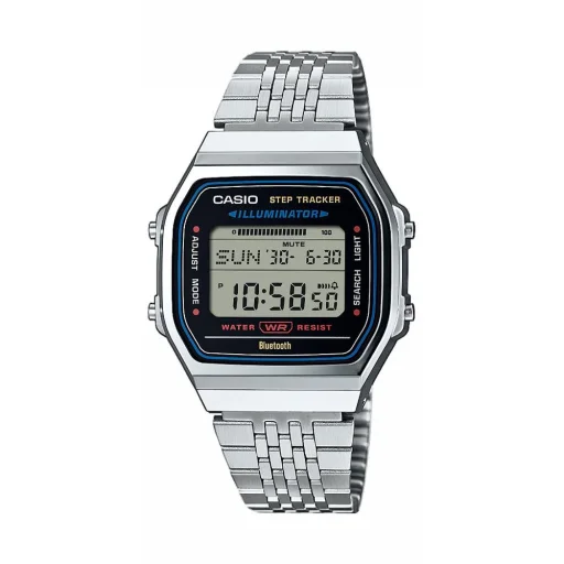 Casio ABL-100WE-1AEF unisex digitális Bluetooth karóra lépésszámlálóval, ezüst, 37,9 mm - 1
