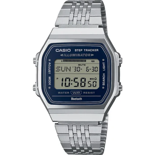 Casio ABL-100WE-2AEF unisex digitális karóra Bluetooth lépésszámlálóval, 37,9 mm, ezüst - 1