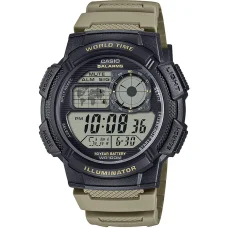 Casio AE-1000W-5AVEF férfi digitális karóra 43,7 mm fekete tok szürke műanyagszíjjal