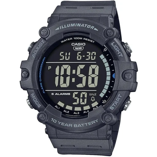 CASIO AE-1500WH-8BVEF pánske digitálne náramkové hodinky 51,2 mm s čiernym plastovým remienkom - 1