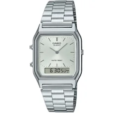 CASIO AQ-230A-7AMQYES pánske ana-digi hodinky 27,8 mm v striebornej farbe, so strojčekom 1301