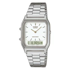 CASIO AQ-230A-7DMQYES pánske analógovo-digitálne hodinky 27,8 mm strieborno-biele