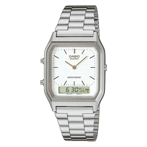 CASIO AQ-230A-7DMQYES pánske analógovo-digitálne hodinky 27,8 mm strieborno-biele - 1