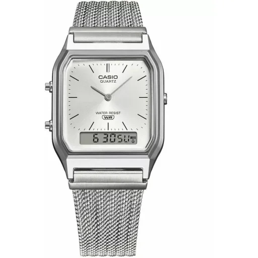 Pánske ana-digi hodinky Casio AQ-230EM-7AEF 27,8 mm v striebornej farbe - 1