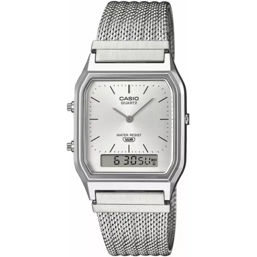 Pánske ana-digi hodinky Casio AQ-230EM-7AEF 27,8 mm v striebornej farbe - 2
