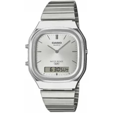 Casio AQ-240E-7AEF férfi ana-digi karóra ezüst színben, 35,8 mm